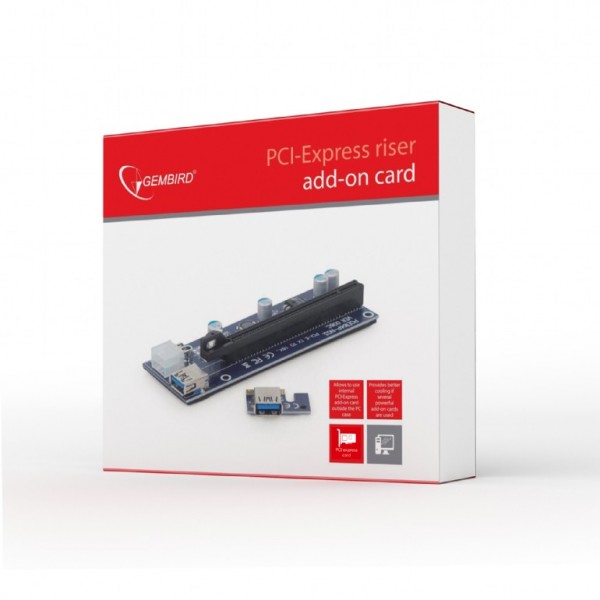 GEMBIRD PCI-EXPRESS RISER ADD ON CARD 6PIN POWER CONNECTOR