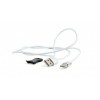 CABLEXPERT 3-in-1 MAGNETIC CABLE 1M TYPE-C - MICRO USB - LIGHTNING RETAIL PACK SILVER