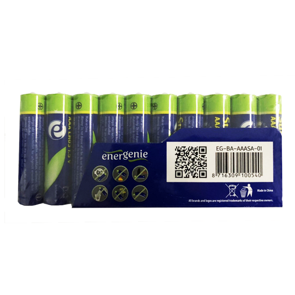 ENERGENIE SUPER ALKALINE AAA BATTERRY 10PACK