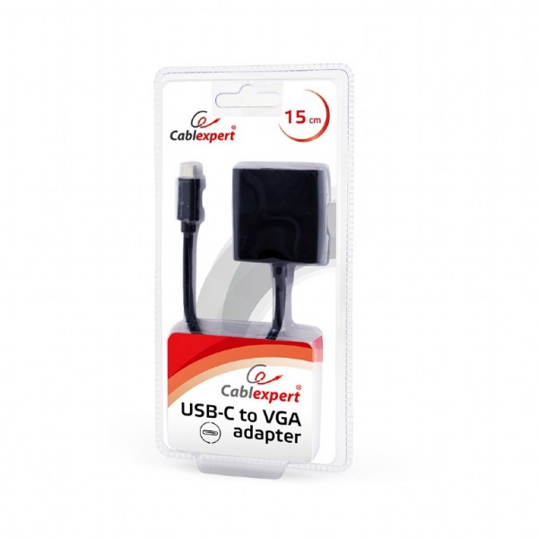 CABLEXPERT USB-C TO VGA ADAPTER BLACK