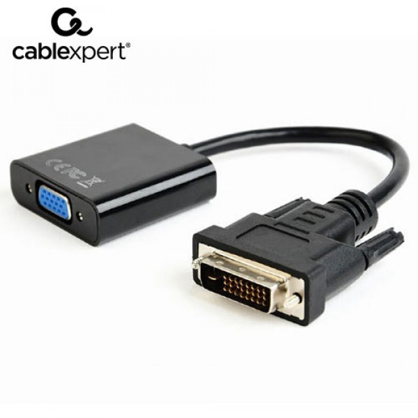 CABLEXPERT DVI-D TO VGA ADAPTER CABLE BLACK RETAIL PACK