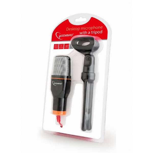 GEMBIRD DESKTOP MICROPHONE WITH A TRIPOD BLACK