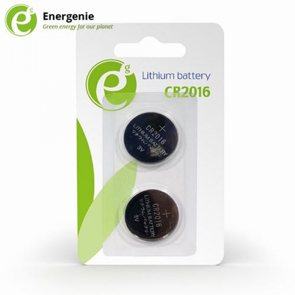 ENERGENIE BUTTON CELL CR2016 2-PACK