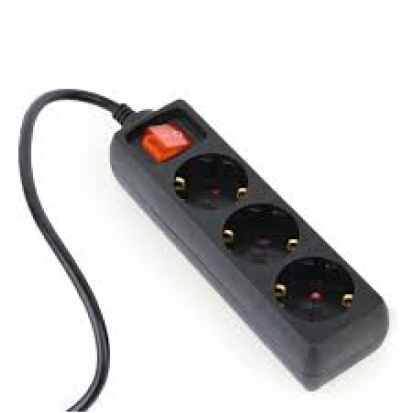 ENERGENIE UPS POWER STRIP 3 SCHUKO SOCKETS FUSED SWITCH 16A C14 0,6M BLACK