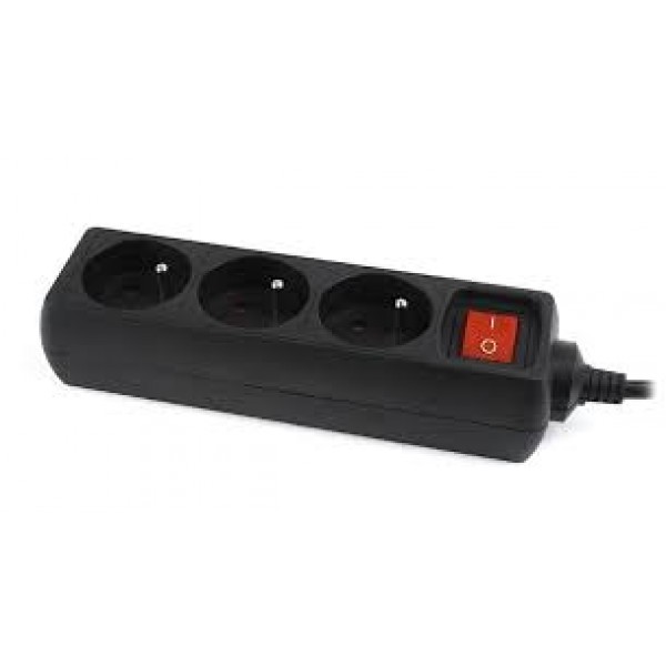 ENERGENIE UPS POWER STRIP 3 SCHUKO SOCKETS FUSED SWITCH 16A C14 0,6M BLACK