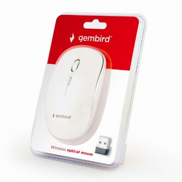 GEMBIRD WIRELESS OPTICAL MOUSE WHITE