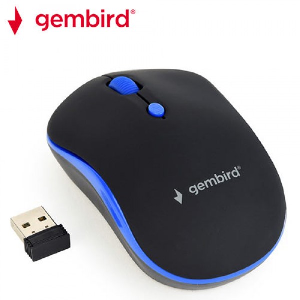 GEMBIRD WIRELESS OPTICAL MOUSE BLACK/BLUE