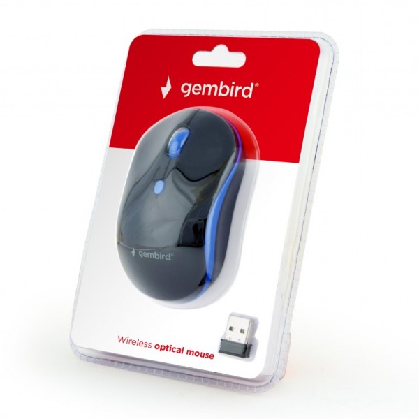 GEMBIRD WIRELESS OPTICAL MOUSE BLACK/BLUE