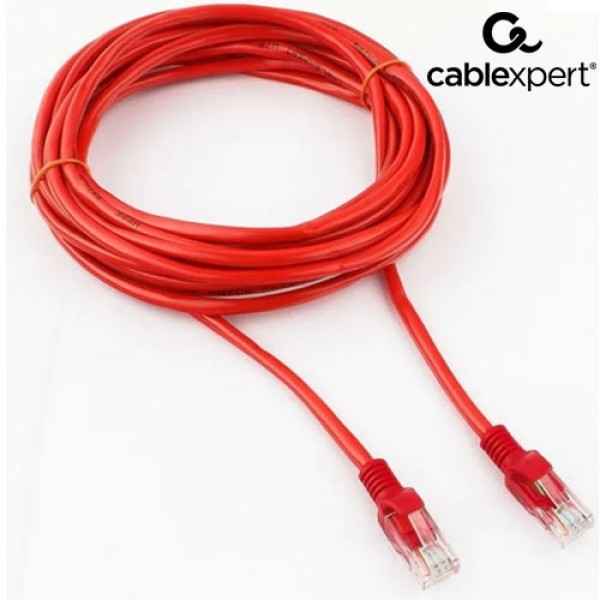 CABLEXPERT CAT5E UTP PATCH CORD 5M RED