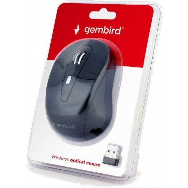 GEMBIRD WIRELESS OPTICAL MOUSE 6 BUTTONS BLACK