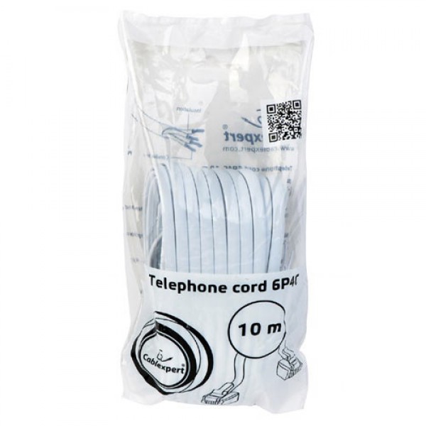 CABLEXPERT TELEPHONE CORD 6P4C 10M