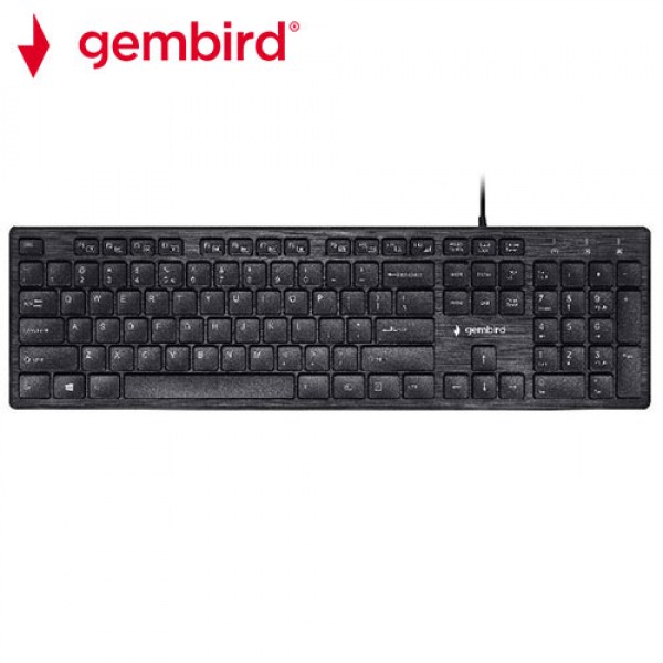 GEMBIRD MULTIMEDIA CHOCOLATE KEYBOARD USB US LAYOUT BLACK