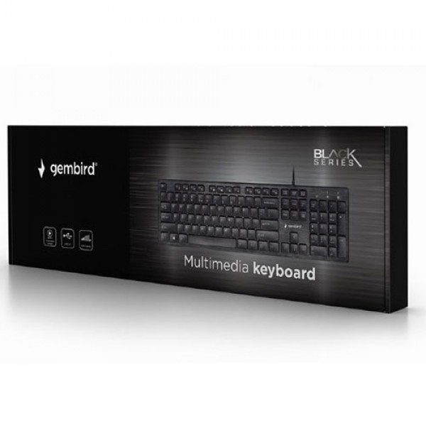 GEMBIRD MULTIMEDIA CHOCOLATE KEYBOARD USB US LAYOUT BLACK