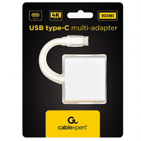 CABLEXPERT USB TYPE-C MULTI-ADAPTER SILVER