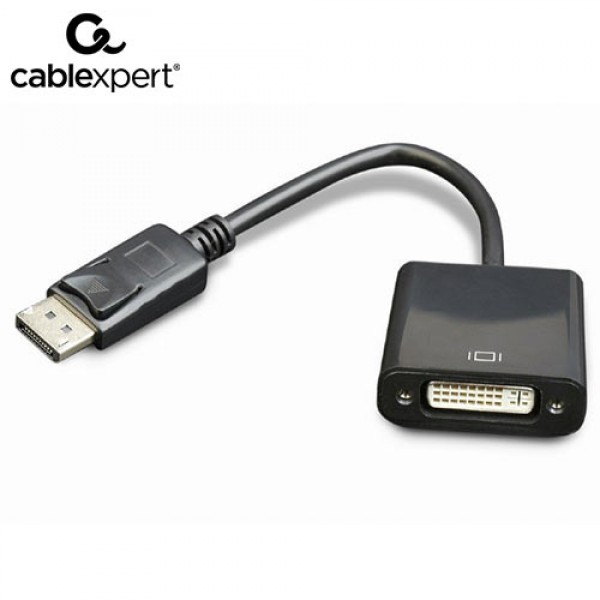 CABLEXPERT DISPLAYPORT TO DVI ADAPTER WITH CABLE BLACK