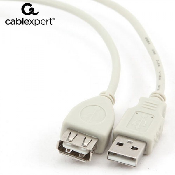 CABLEXPERT USB 2,0 EXTENSION CABLE 0,75M WHITE