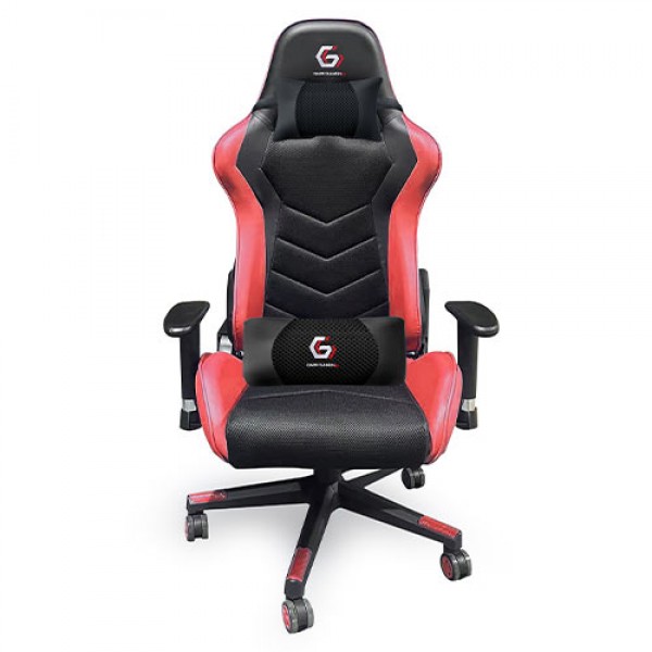 GEMBIRD GAMING CHAIR LEATHER BLACK/RED