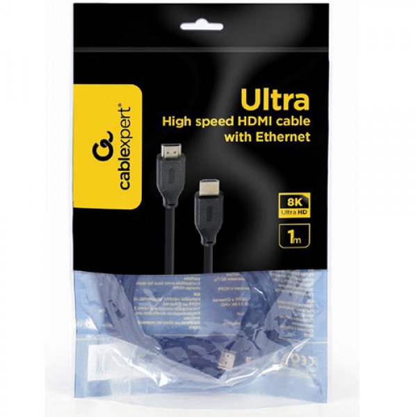 CABLEXPERT Ultra High speed HDMI cable with Ethernet, 8K select series, 1 m