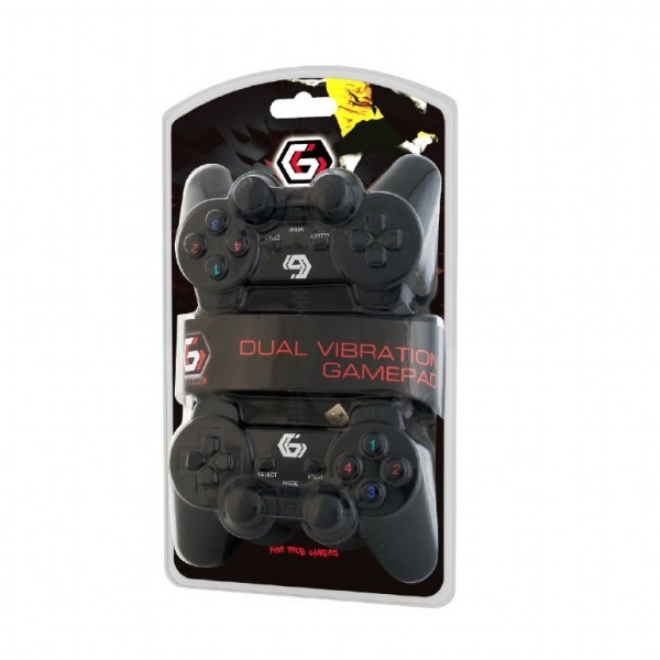 GEMBIRD DOUBLE DUAL USB 2.0 VIBRATION GAMEPAD FOR PC