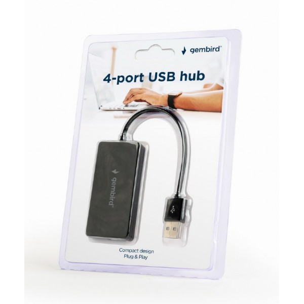 GEMBIRD USB HUB 4-PORT BLACK