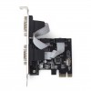 GEMBIRD 2 SERIAL PORT PCI-EXPRESS ADD-ON CARD WITH EXTRA LOW PROFILE BRACKET