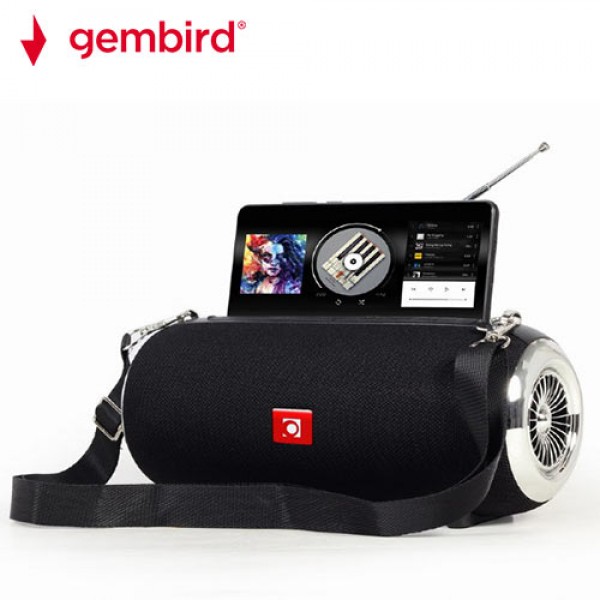 GEMBIRD PORTABLE BLUETOOTH SPEAKER WITH ANTENNA BLACK