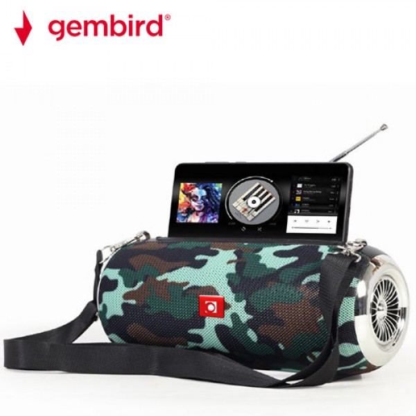 GEMBIRD PORTABLE BLUETOOTH SPEAKER WITH ANTENNA CAMO