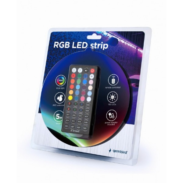 GEMBIRD RGB LED STRIP WITH POWER SUPPLY 5M