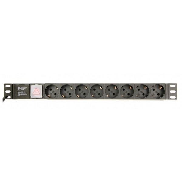 ENERGENIE PDU 8 SCHUKO SOCKETS 1U 10A C14 PLUG 3M