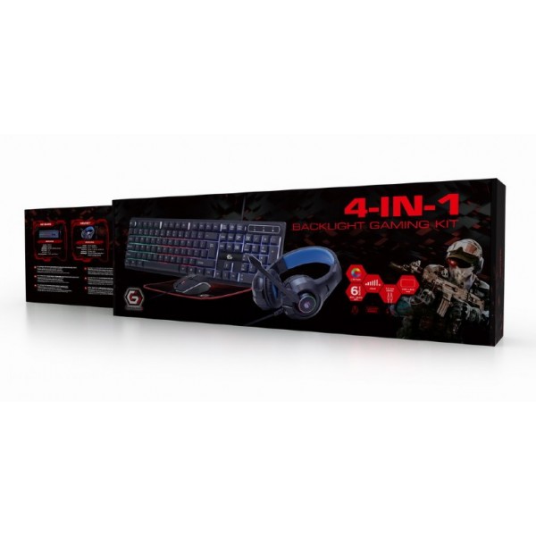 GEMBIRD 4-IN-1 BACKLIGHT GAMING KIT 'GHOST'