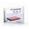 GEMBIRD USB 3.0 2.5' ENCLOSURE BRUSHED ALUMINUM PINK