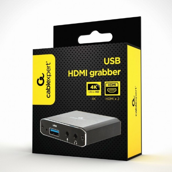 CABLEXPERT USB HDMI GRABBER 4K PASS-THROUGH HDMI