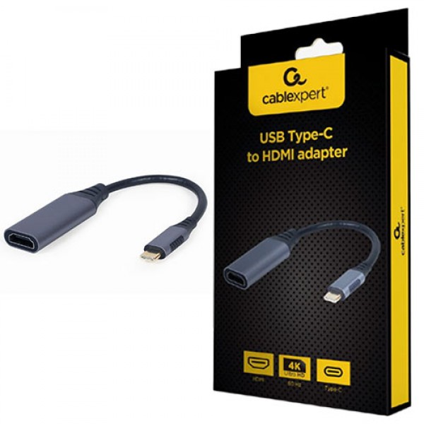 CABLEXPERT USB TYPE-C TO HDMI DISPLAY ADAPTER SPACE GREY RETAIL PACK