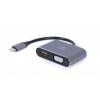 CABLEXPERT USB TYPE-C TO HDMI + VGA DISPLAY ADAPTER SPACE GREY RETAIL PACK