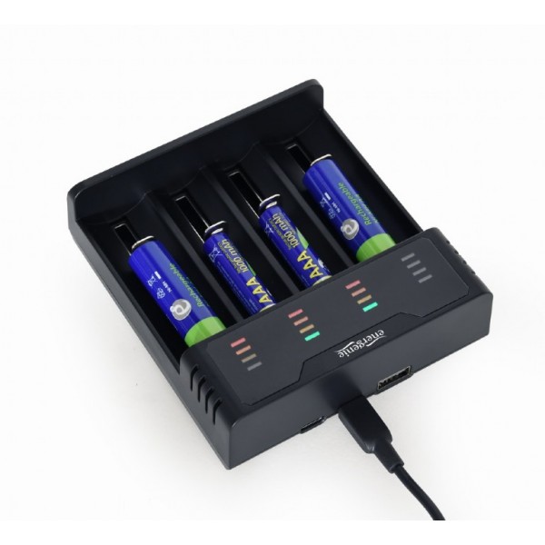 ENERGENIE NI-MH + LI-ION FAST BATTERY CHARGER BLACK