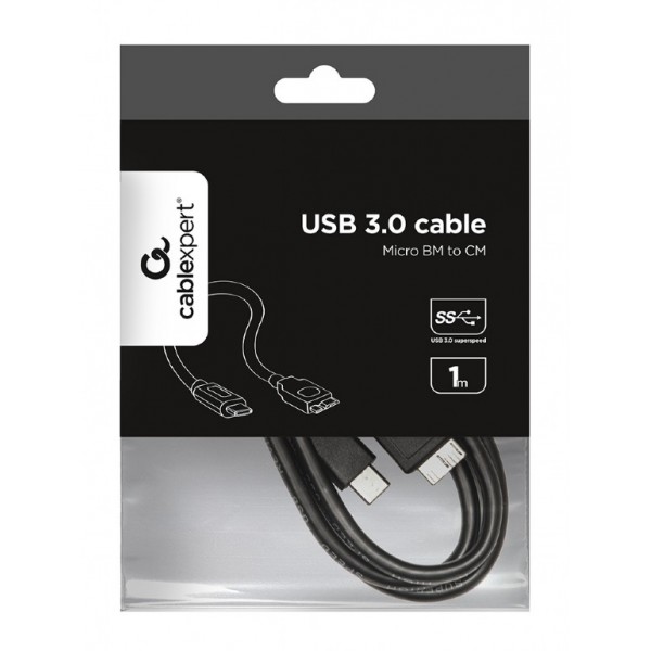 CABLEXPERT USB 3,0 BM TO TYPE-C CABLE 1M