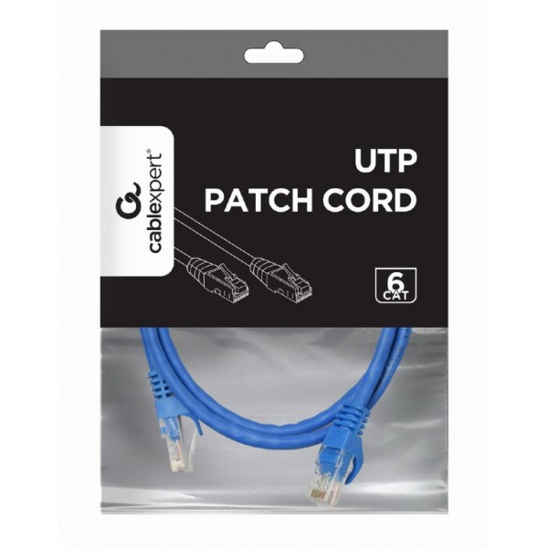 CABLEXPERT UTP CAT6 PATCH CORD 0.5M BLUE