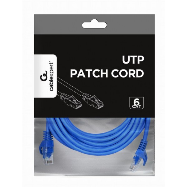 CABLEXPERT UTP CAT6 PATCH CORD 5M BLUE