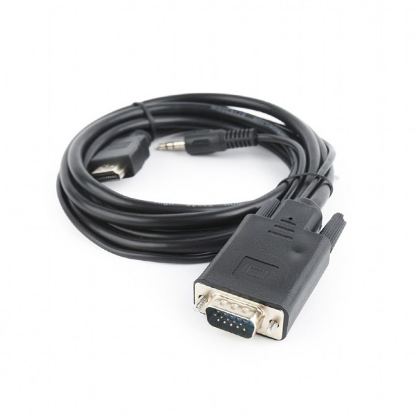 CABLEXPERT HDMI TO VGA AND AUDIO ADAPTER CABLE SINGLE PORT 3M BLACK