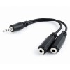 CABLEXPERT 3,5MM AUDIO SPLITTER CABLE 10CM BLACK