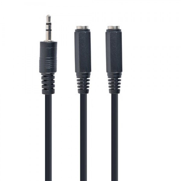 CABLEXPERT 3,5MM AUDIO SPLITTER CABLE 10CM BLACK