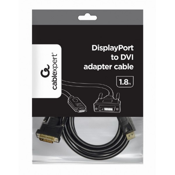 CABLEXPERT DISPLAYPORT TO DVI ADAPTER CABLE 1,8M