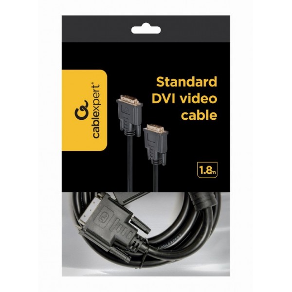 CABLEXPERT DVI VIDEO CABLE SINGLE LINK CABLE BLACK 1,8M