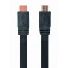 CABLEXPERT HIGH SPEED HDMI FLAT CABLE WITH ETHERNET 1,8M BLACK