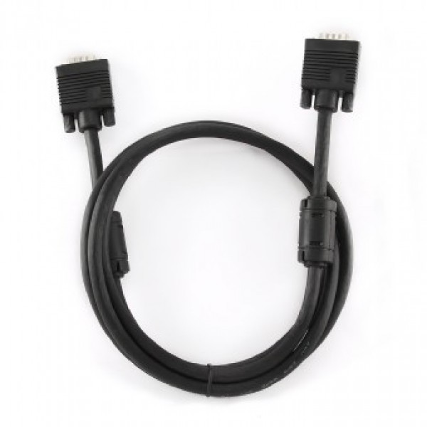 CABLEXPERT PREMIUM VGA HD15M/HD15M DUAL SHIELDED W/2*FERRITE CORE 15M CABLE BLACK