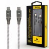 CABLEXPERT 60W TYPE-C PD PREMIUM CHARGING & DATA CABLE 1,5M SPACEGREY