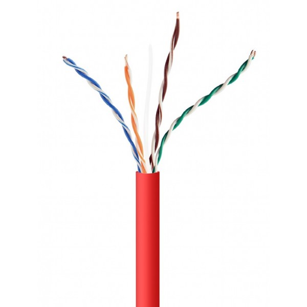 CABLEXPERT CAT5e UTP LAN CABLE (CCA), SOLID, 305M RED