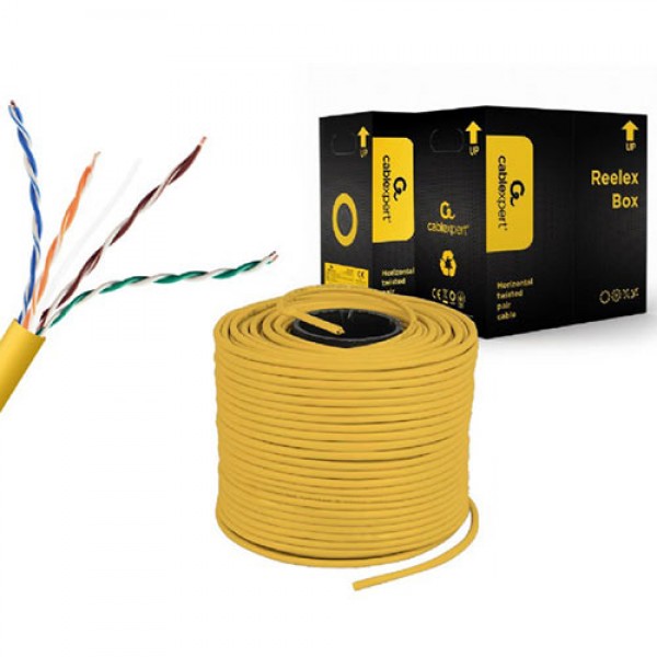 CABLEXPERT CAT5e UTP LAN CABLE (CCA), SOLID, 305M YELLOW