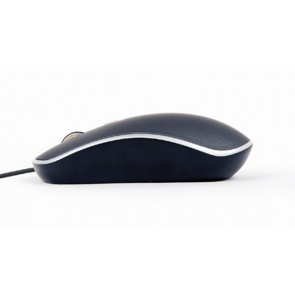 GEMBIRD USB WIRED OPTICAL MOUSE BLACK/SILVER