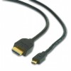 CABLEXPERT HDMI MALE TO MICRO D-MALE BLACK CABLE WITH GOLD-PLATED CONNECTORS 4.5M